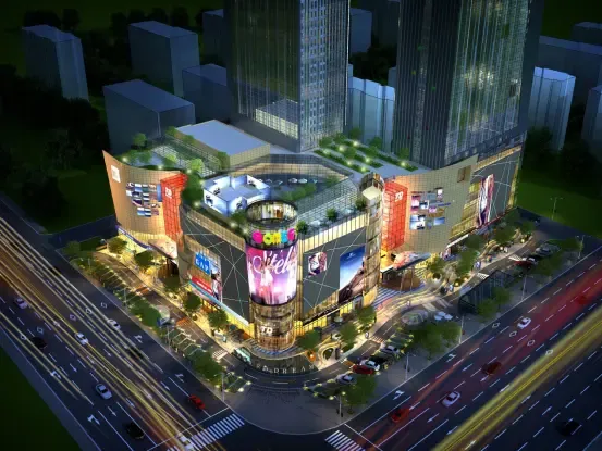 (gomeetpark 夜景鸟瞰图)