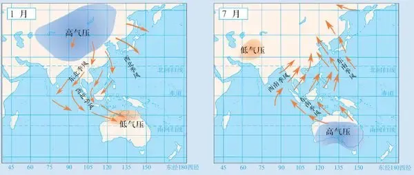 季风区,宅舍朝南,盛夏有来自太平洋的凉风地理显示,我国位于北半球,大