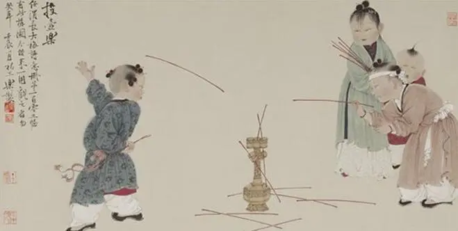老师讲述投壶礼节,带领小朋友们穿越到古代,亲身感受古人的文艺与乐趣