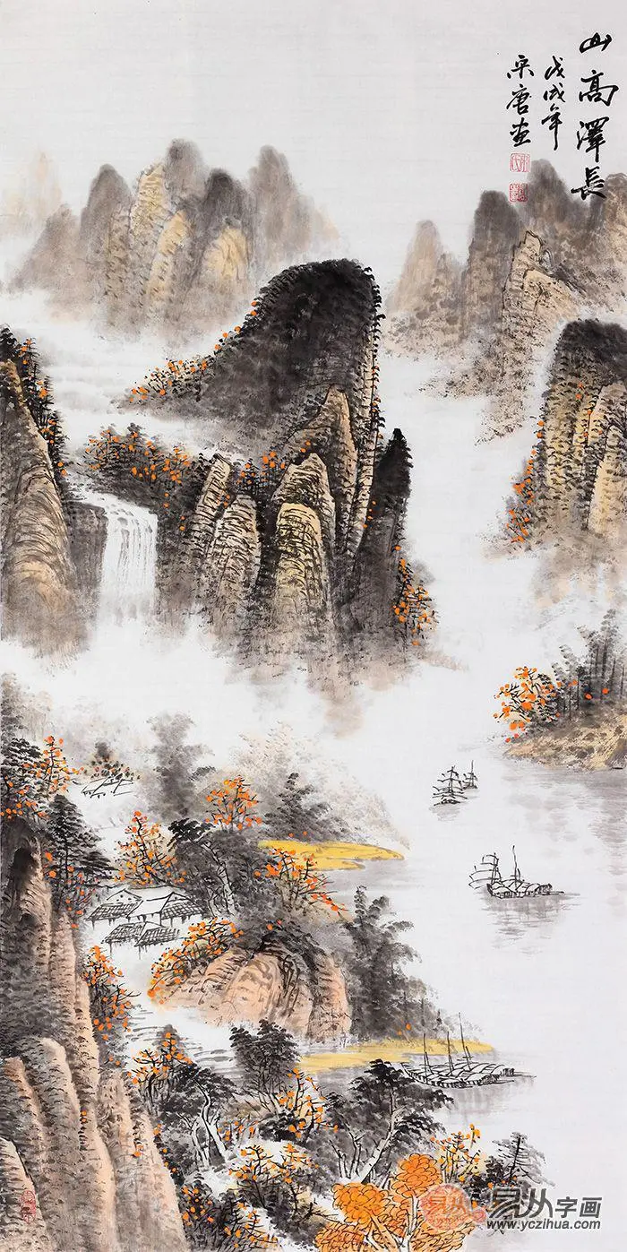 宋唐老师四尺竖幅风景国画