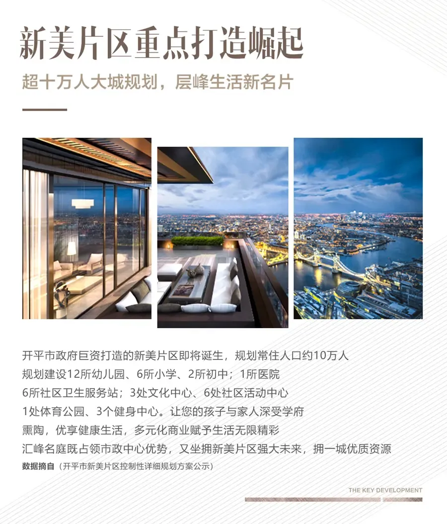 新美片区的发展越来越快 近年来不少新建筑拔地而起 汇峰名庭&开平房