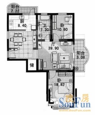 申达枫桥苑户型图