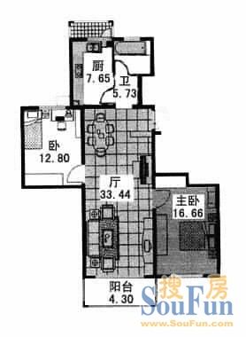 龙柏金铃公寓户型图
