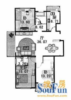 龙柏金铃公寓户型图