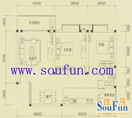 华都星公馆一期户型图