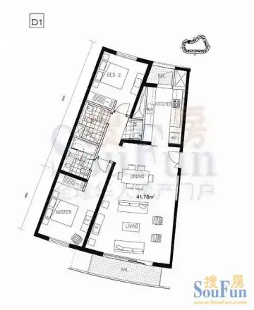 维多莉亚花园公寓户型图