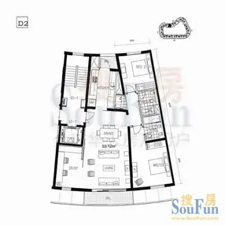 维多莉亚花园公寓户型图