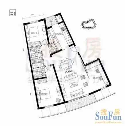 维多莉亚花园公寓户型图
