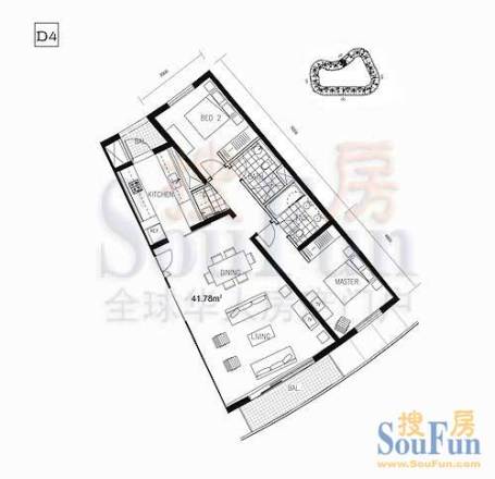 维多莉亚花园公寓户型图