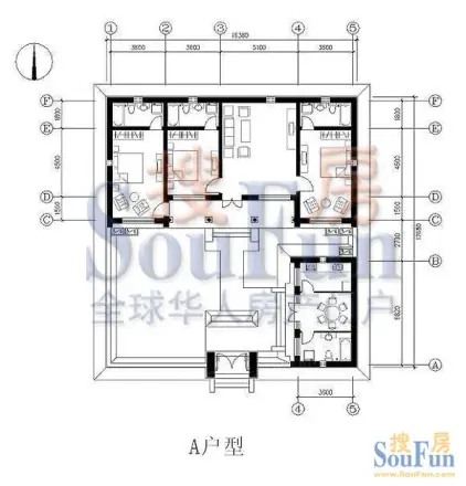 老北京四合院户型图