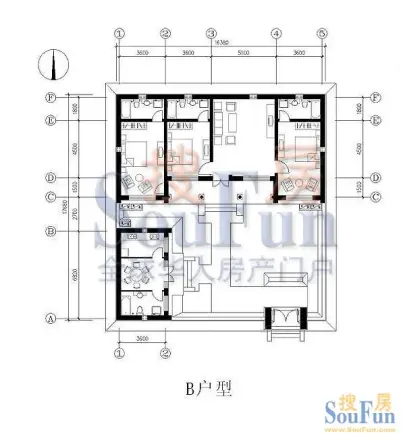 老北京四合院户型图
