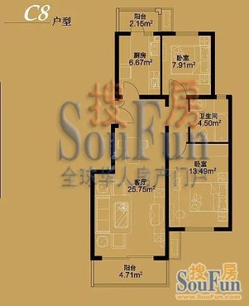 果岭假日户型图