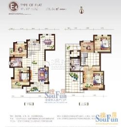 泰盈九如溪谷4室2厅1厨2卫建面178.54㎡