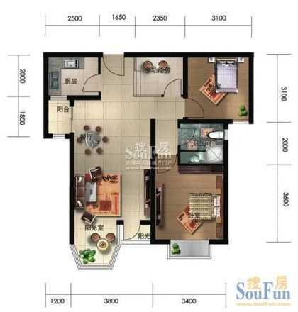 珠江奥古斯塔城邦户型图
