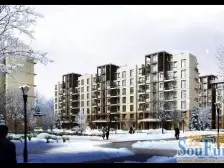 此房南北通透户型方正落地阳台。