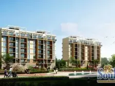 此房南北通透户型方正落地阳台。