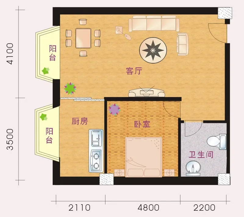 一栋洋房户型图