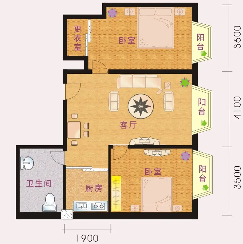 一栋洋房户型图