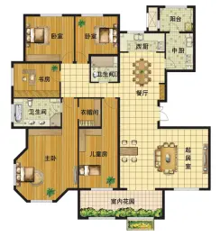 东岸国际5室2厅2厨2卫建面259.0㎡