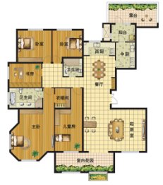 东岸国际5室2厅2厨2卫建面223.0㎡