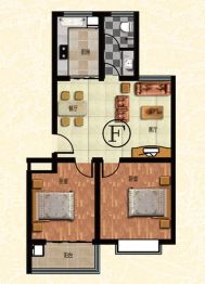 龙溪水岸2室2厅1厨1卫建面85.0㎡
