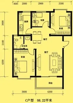 金世·现代城户型图