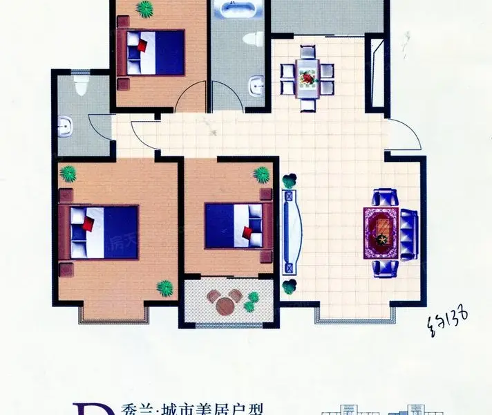 秀兰城市美居户型图