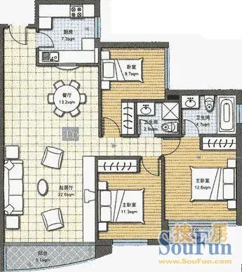 东大街42号院户型图