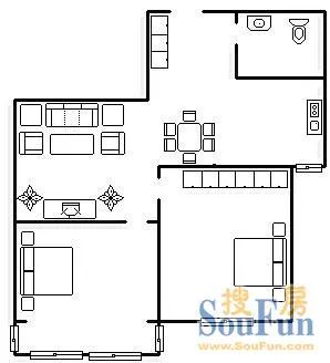 贝蒙特大厦商住楼户型图