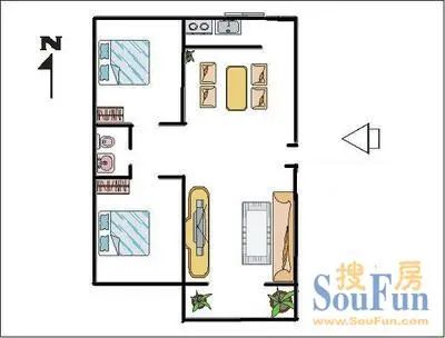 外贸印刷厂宿舍户型图