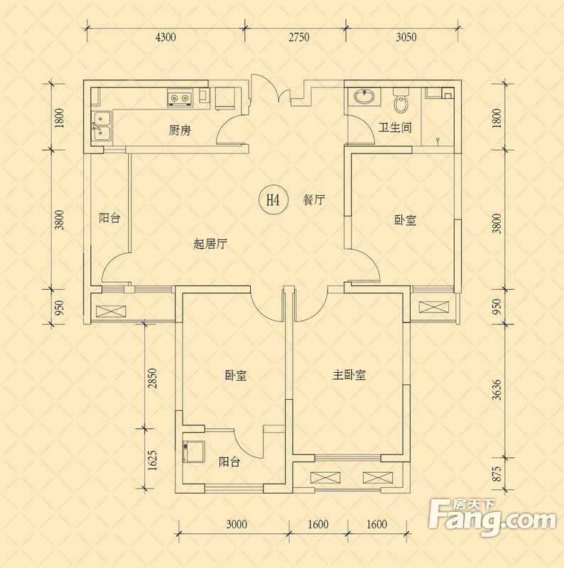 井研幸福里户型图图片