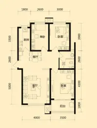 阜城佰瑞廷3室2厅1厨1卫建面116.9㎡