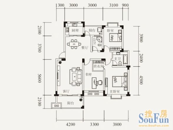 三江养生美墅户型图