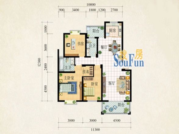 三江养生美墅户型图