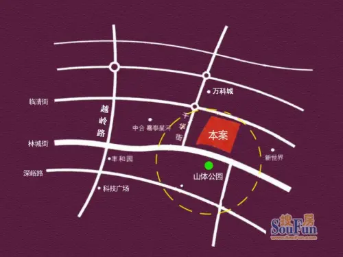 中合盛仕豪庭二期交通图交通图（2012.9.13）