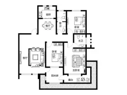 亿乘·帝湖世家3室2厅1厨2卫建面133.94㎡