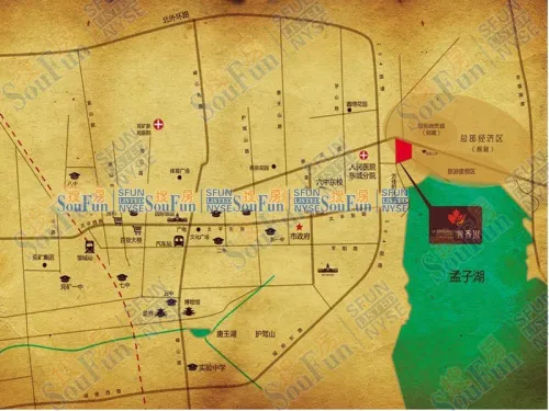 "鲁香山"位于邹城城东新城区的核心区域.