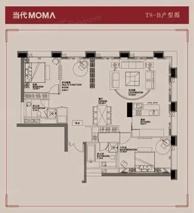 北京当代moma户型图图片