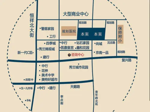 北城枫景交通图区位图