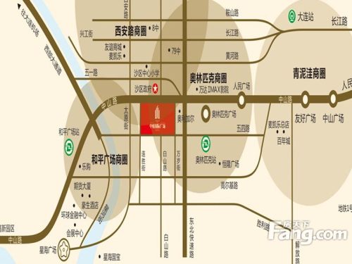 大连中航国际广场 玖仰公馆交通图区位图