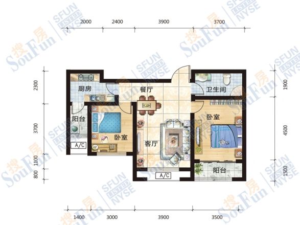 滨江豪庭户型图