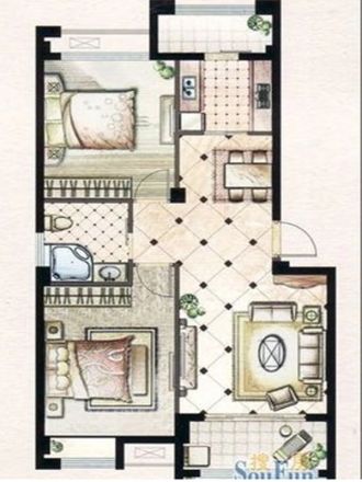 城市阳光花园户型图