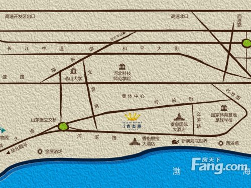 兴龙香玺海交通图区域图