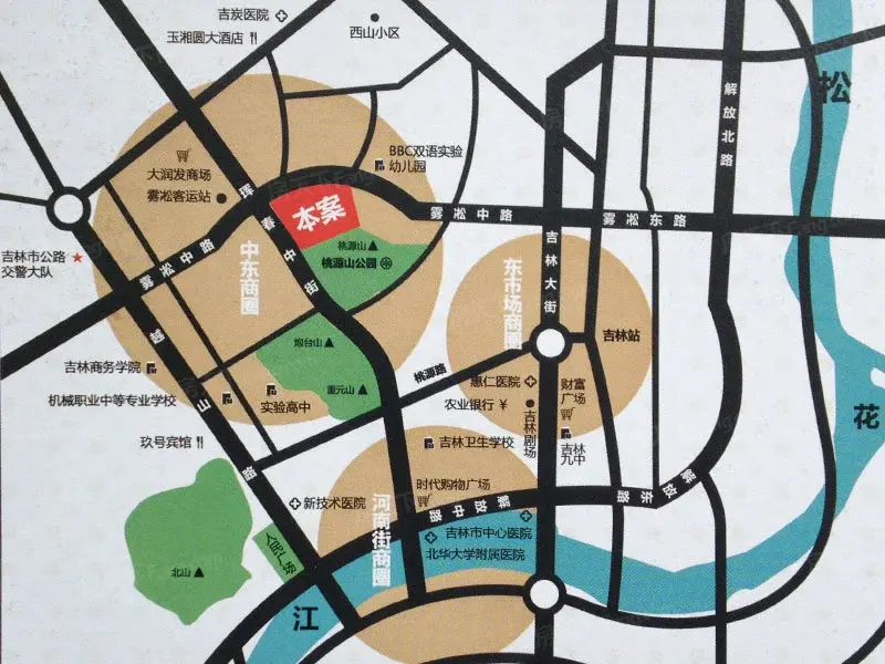 公园道一号交通图