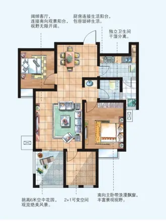 万象蓝天户型图