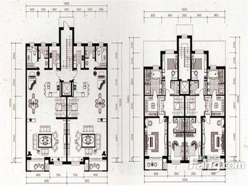 欣豪尚品户型图H1 建筑面积260㎡ 一层 二层1室2厅1卫1厨