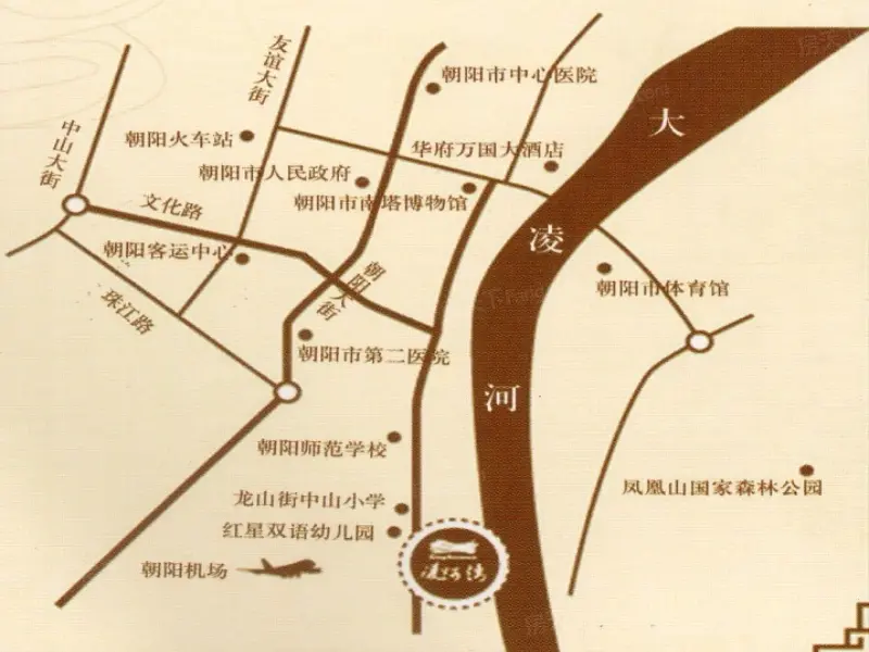 凌河湾交通图