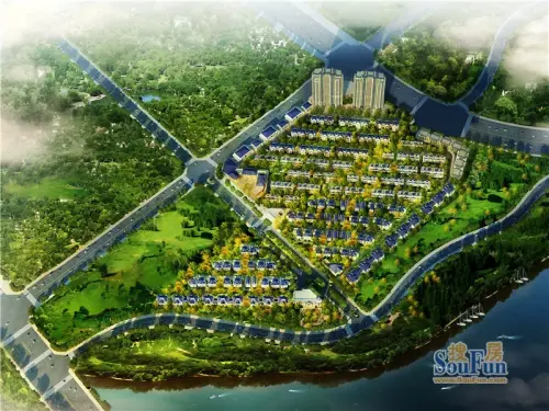 唐门一品 观澜效果图全景鸟瞰图