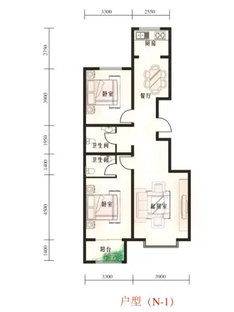 中心大街户型图