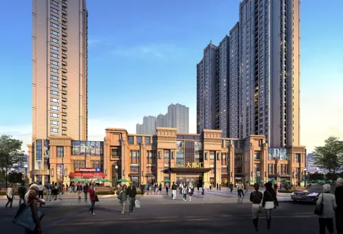 沃得·大都汇效果图商业西侧白天